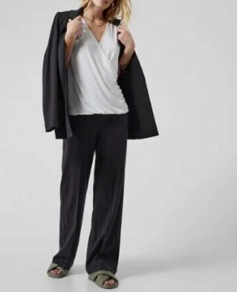 Athleta White Sleeveless Breezy Wrap Top Tank