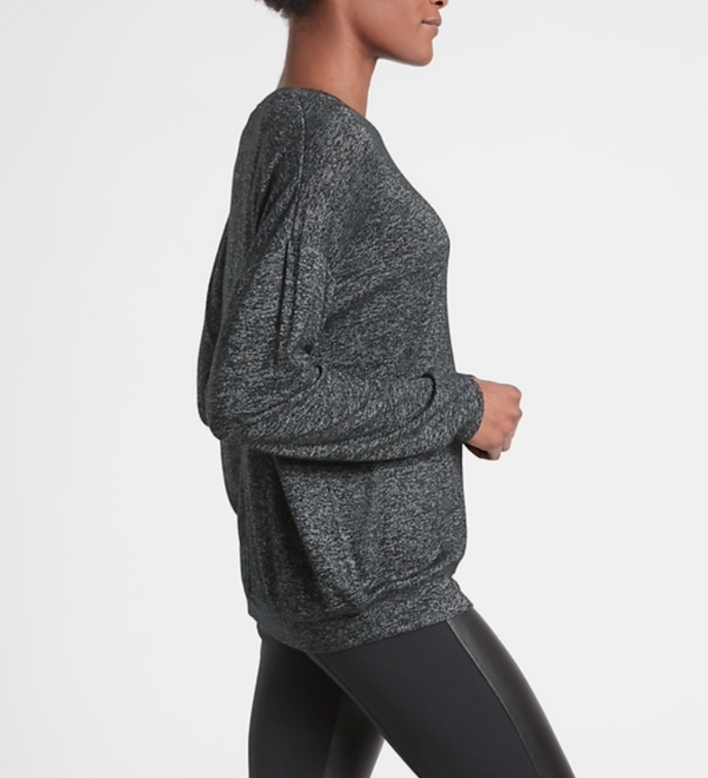 Athleta Charcoal Heather Mindful Soft Pullover