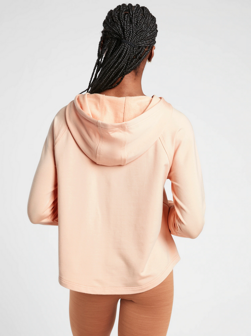 Athleta Buttery Beige Long Sleeve Boardwalk High Hip Hoodie