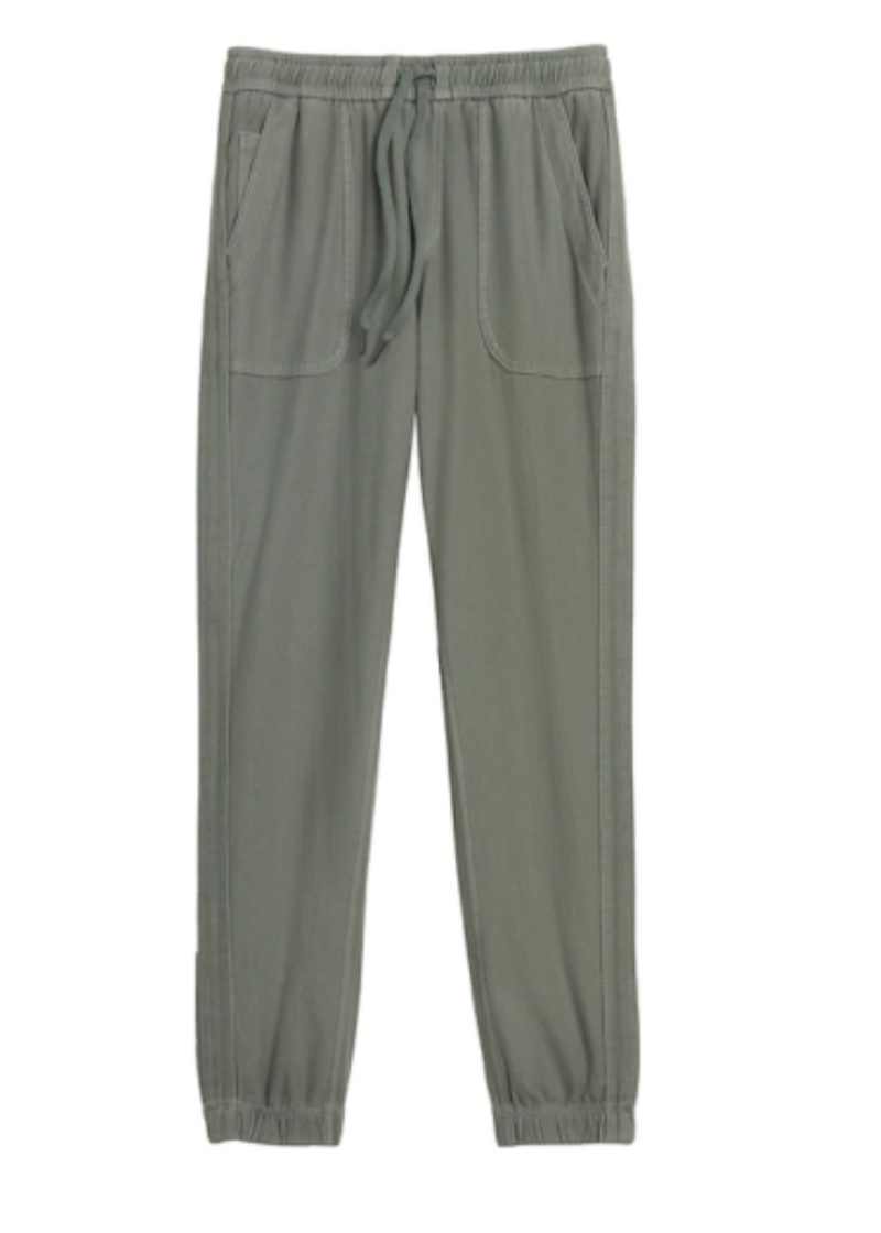 Athleta Palm Green Elastic Waist Farallon Jogger Pants