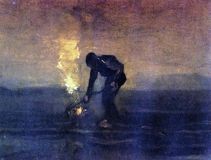 Peasant Burning Weeds by Vincent Van Gogh - Hand Painted Oil Painting
