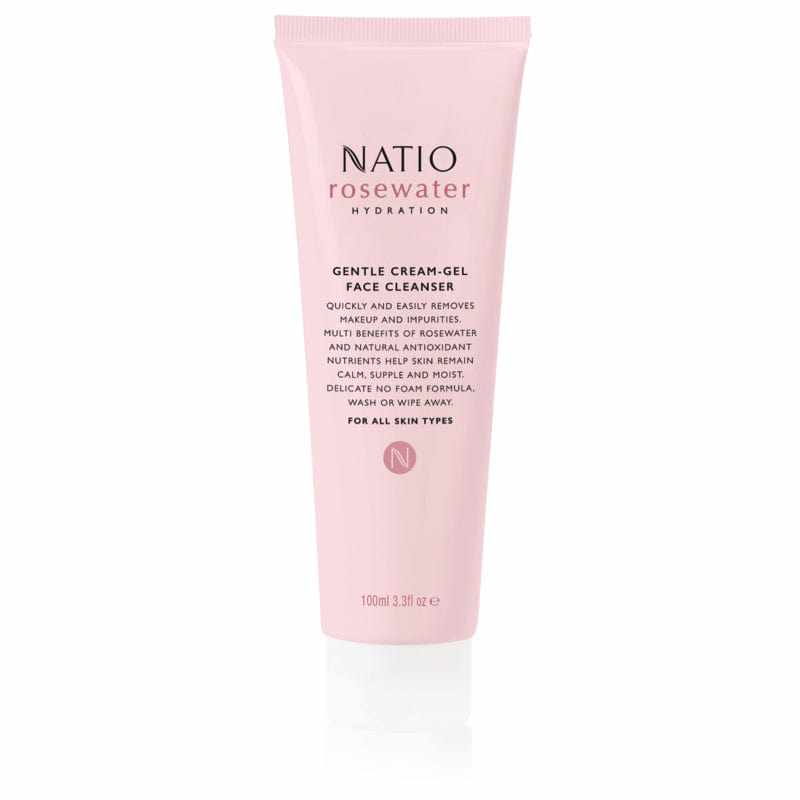 Natio Rosewater Gentle Cream-Gel Face Cleanser 100ml