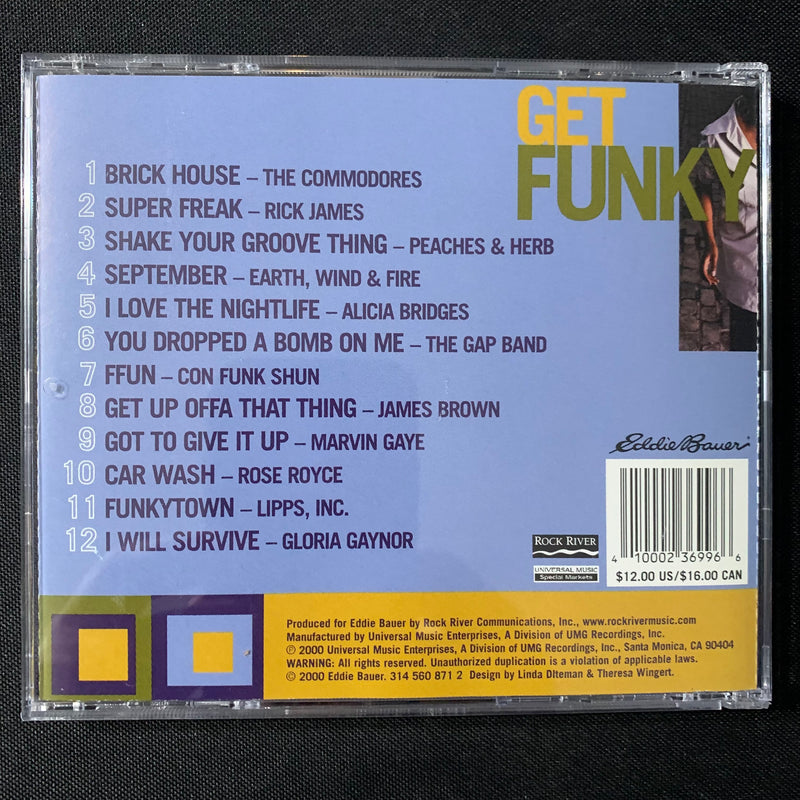 CD Eddie Bauer 'Get Funky' Hits of the 70s (2000) Commodores, Rick James, Marvin Gaye