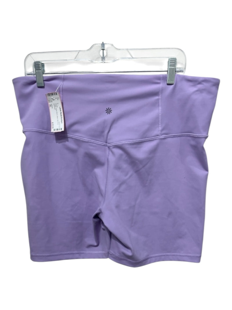 Athleta Size XL Purple Nylon Blend Biker Mid Rise Shorts