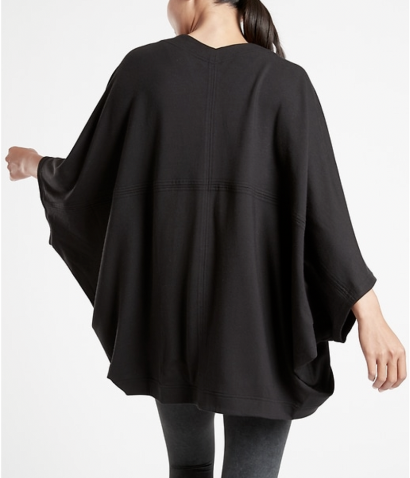 Athleta Black Nirvana Cocoon Wrap Cardigan with Pockets