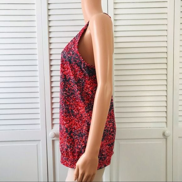 ATHLETA Coral Sizzle Racerback Tank Top Size L