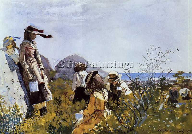 WINSLOW HOMER THE BERRY PICKERS ARTIST PAINTING REPRODUCTION HANDMADE OIL CANVAS