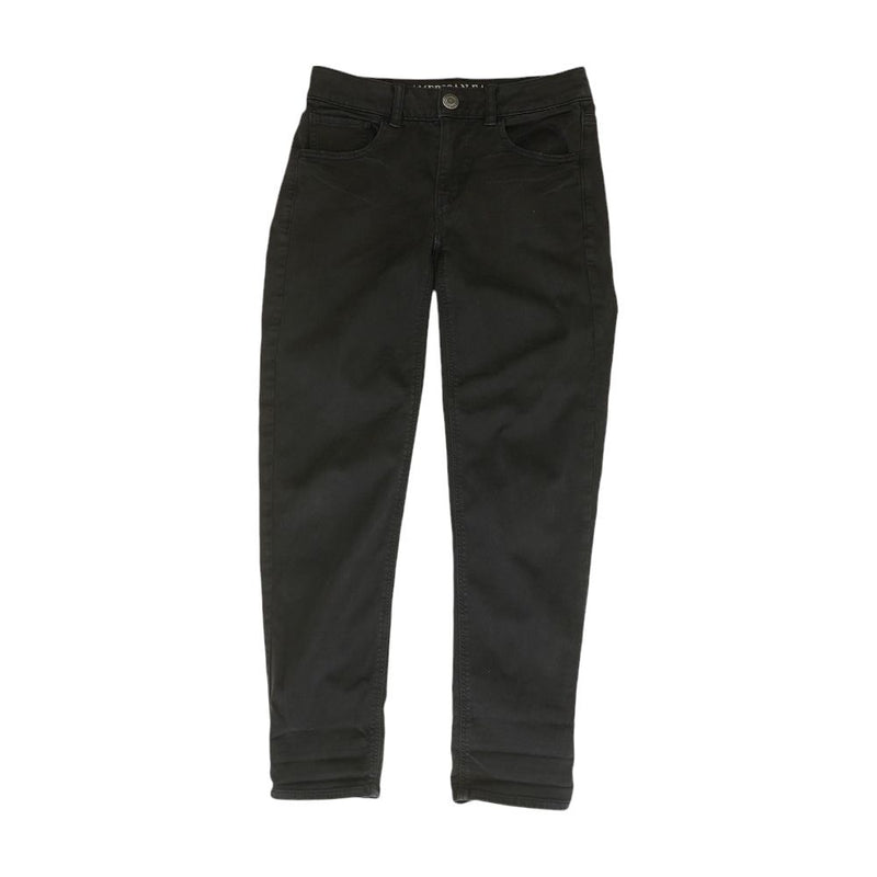 Black Solid Mid Rise Jeans