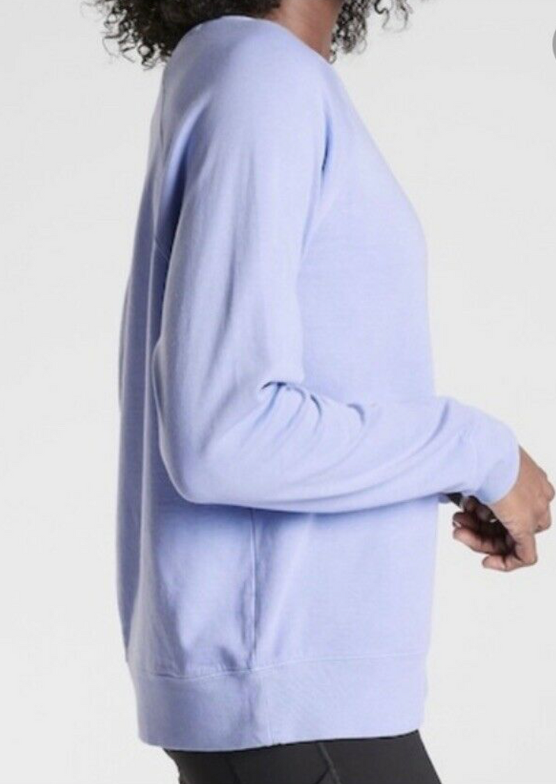 Athleta Victorian Periwinkle Long Sleeve Sundown Sweatshirt Top