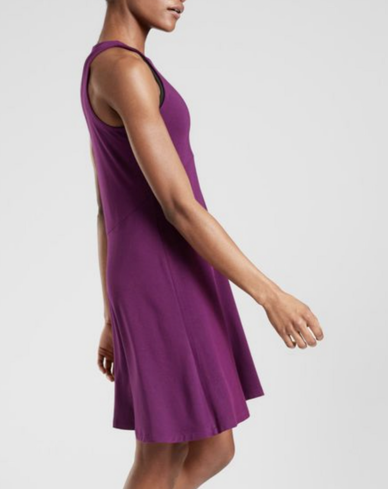 Athleta Velvet Plum Sleeveless Santorini Thera Dress