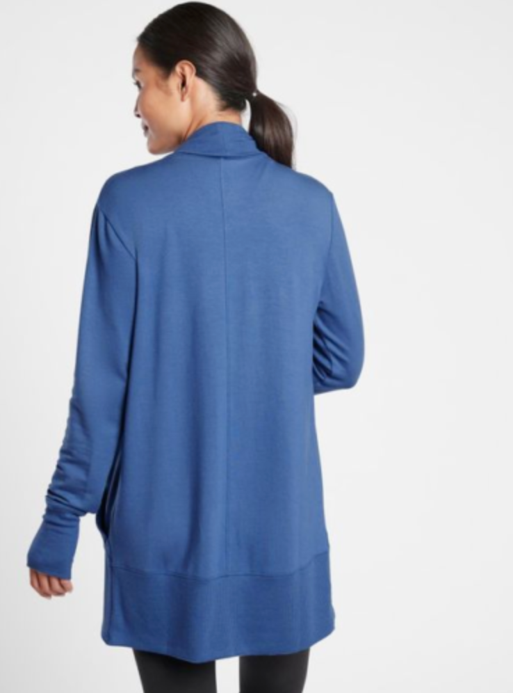 Athleta Chrome Blue Nirvana Pranayama Wrap Cardigan