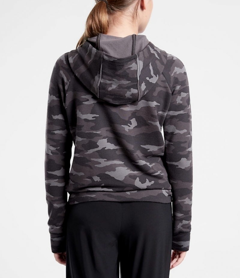 Athleta Girl Black Camo In Your Element 2.0 Hoodie Sweatshirt
