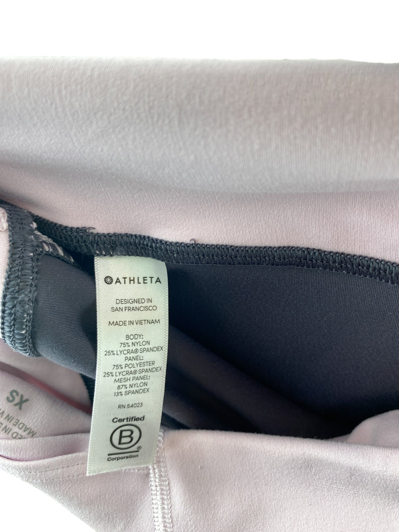 Athleta Women's Elation Color Block 7/8 Active Tight Grey/Pink Size XS