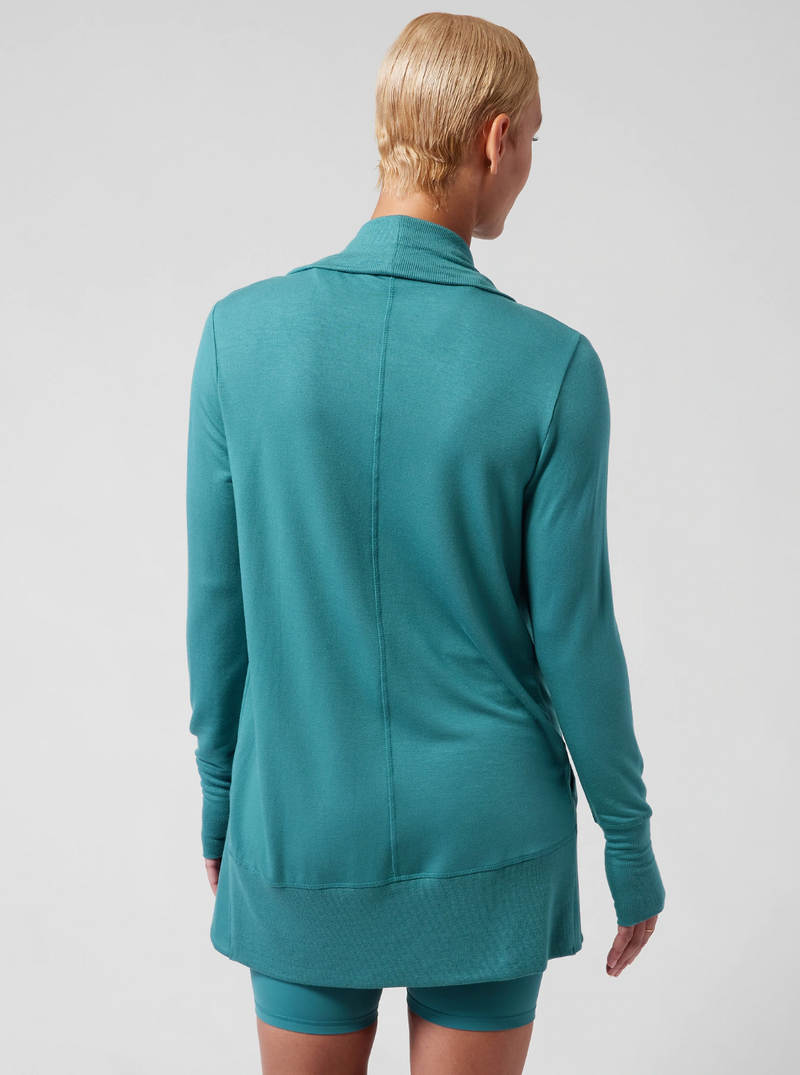 Athleta Borealis Green Nirvana Pranayama Wrap Cardigan