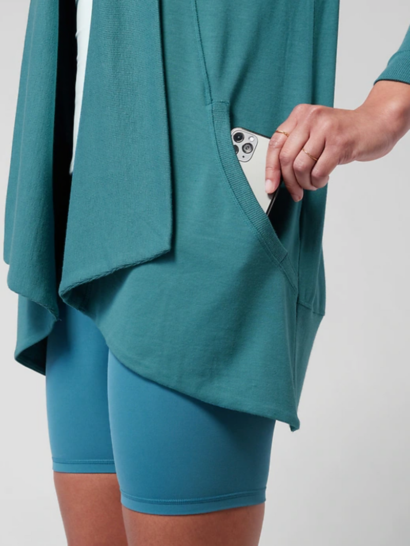 Athleta Borealis Green Nirvana Pranayama Wrap Cardigan