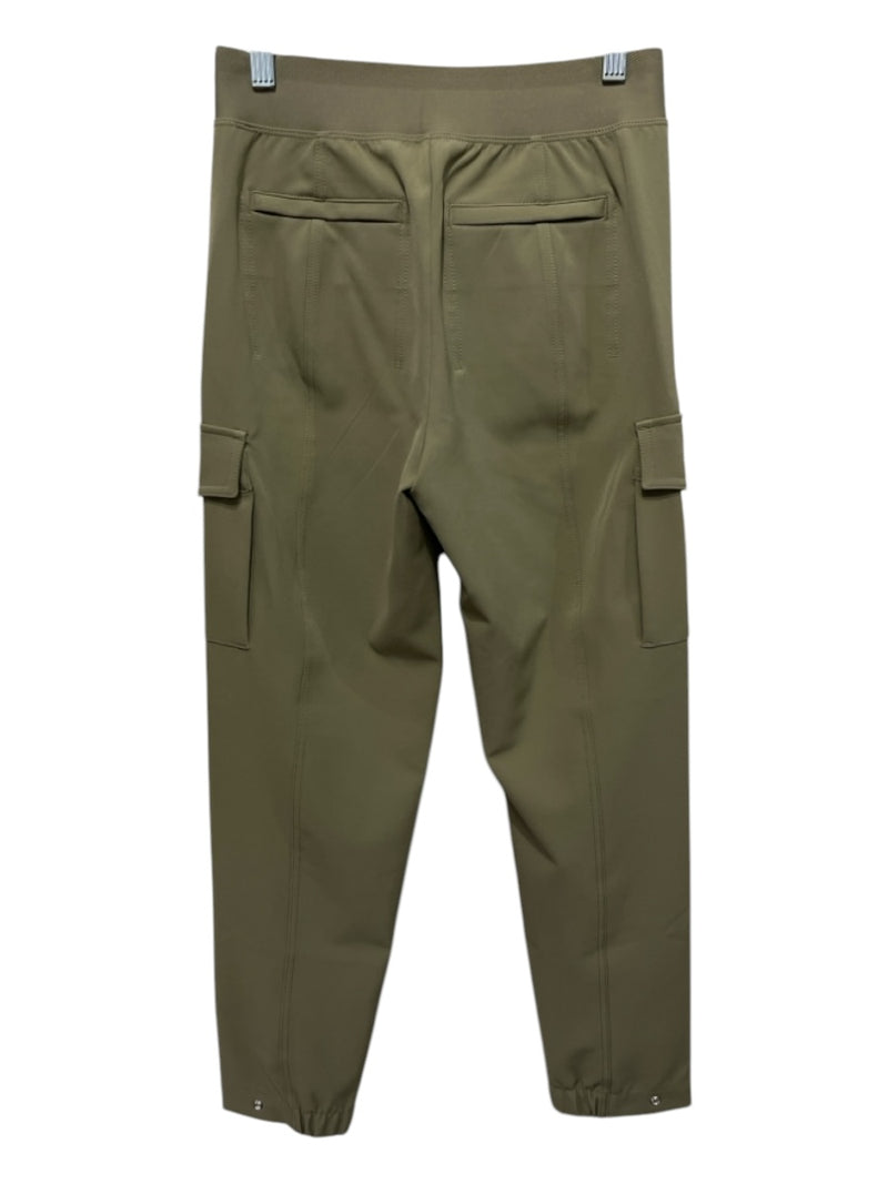 Athleta Size 0 Sage green Polyester Blend Elastic Waist Zip Pockets Cargo Pants