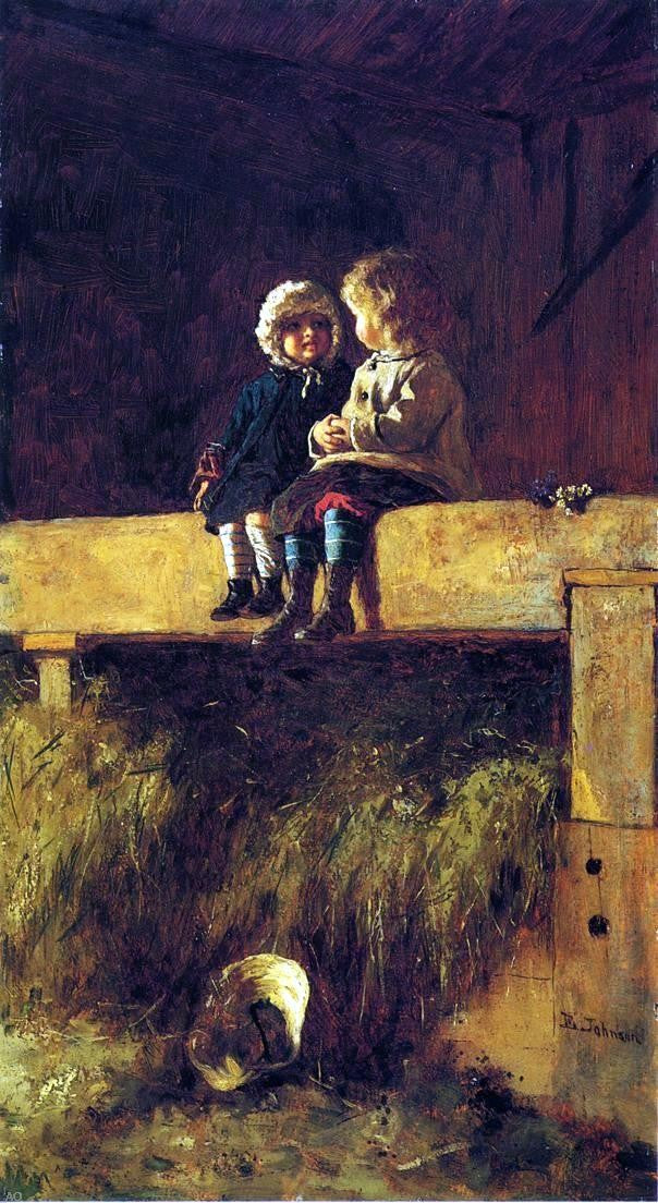 The Confab by Eastman Johnson - Hand Painted Oil Painting