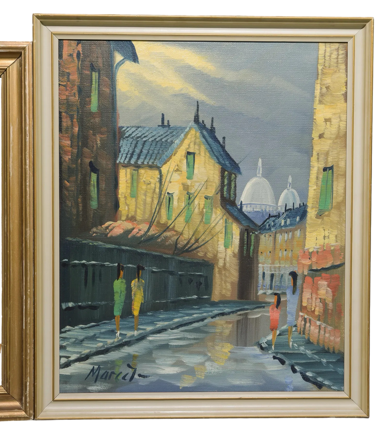 Antique Artist Signed Oil on Canvas - Paris