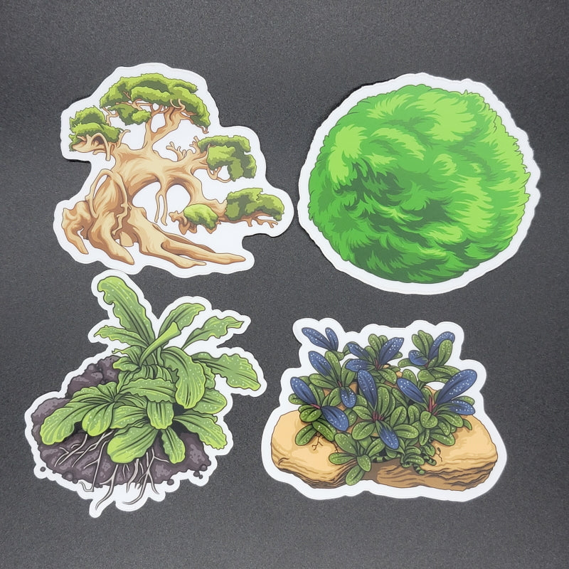 4 Pack Aquarium Plant Stickers