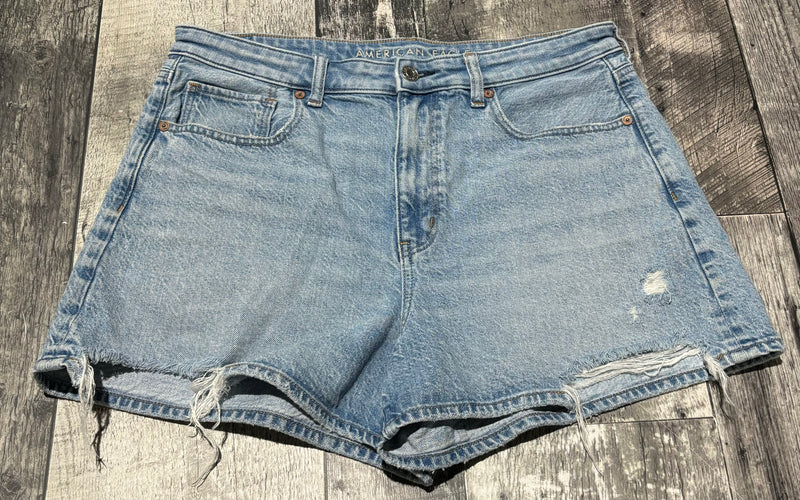 American Eagle blue mom denim shorts - Hers size 12