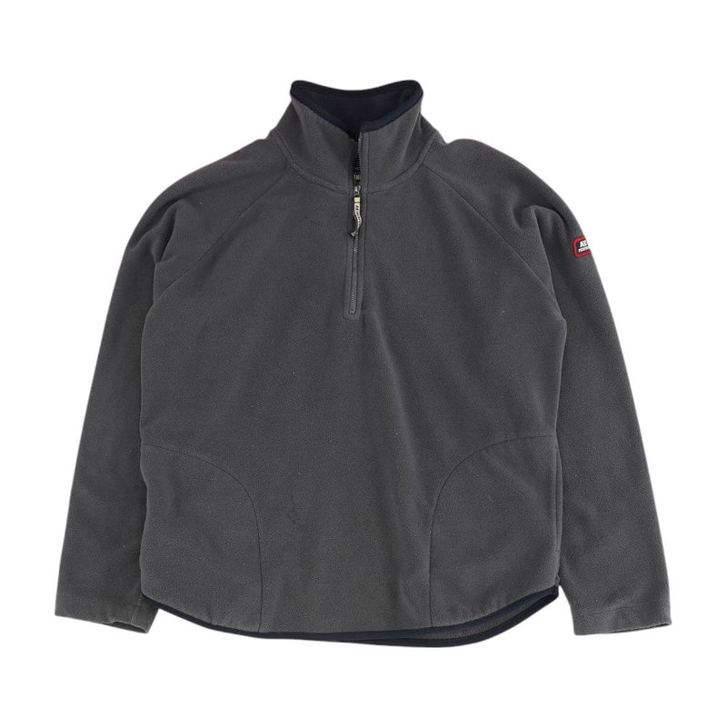 Gray Solid 1/4 Zip Pullover