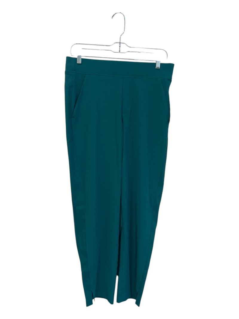 Athleta Size 6 Green nylon spandex Stretch High Waist Pockets Tapered Pants