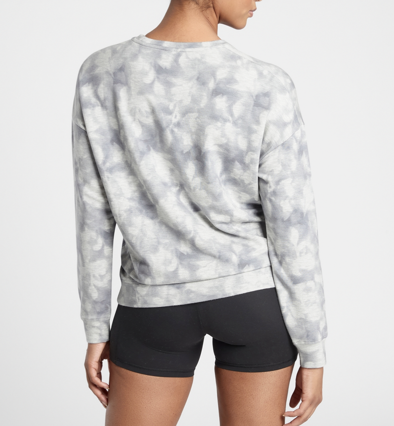 Athleta Studio To Gray Street Print Balance Pullover Sweatshirt