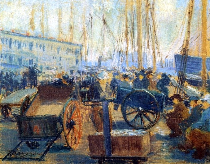 A Rainbow In by Arthur Clifton Goodwin - Hand Painted Oil Painting