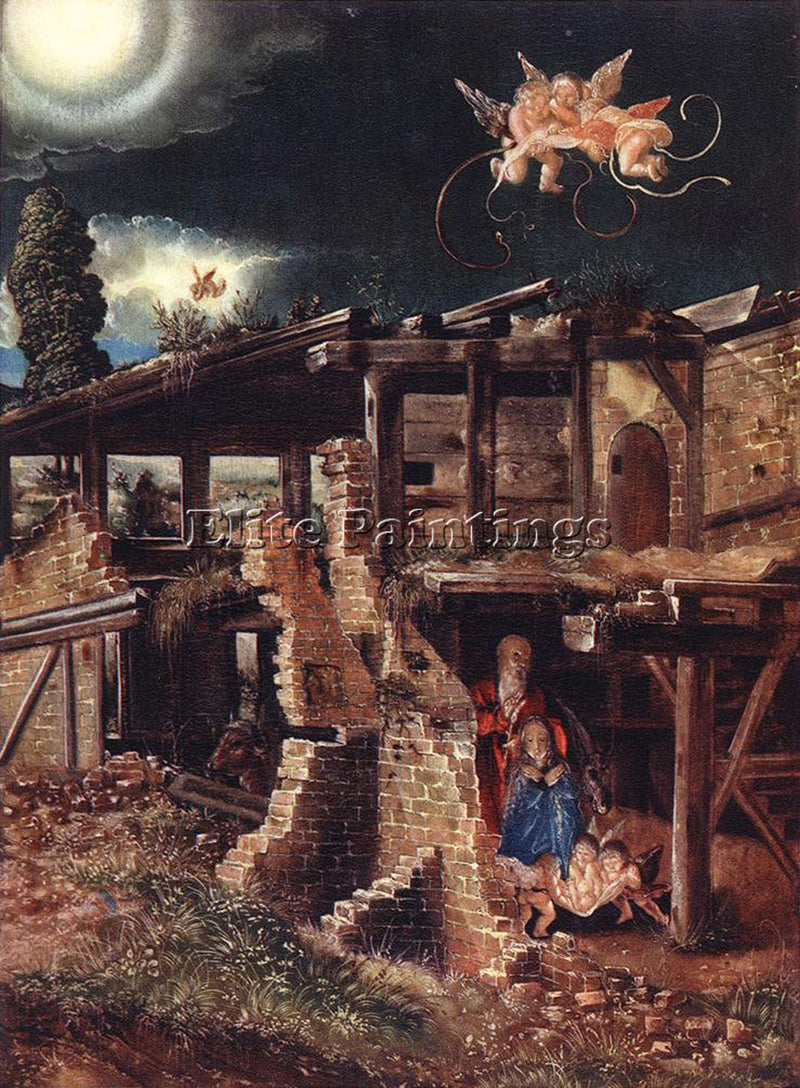 BELGIAN ALSLOOT DENIS VAN NATIVITY ARTIST PAINTING REPRODUCTION HANDMADE OIL ART