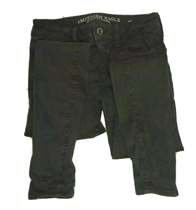 Women's American Eagle Jeans Denim Pants Size 00 Regular Jegging Stretch Skinny
