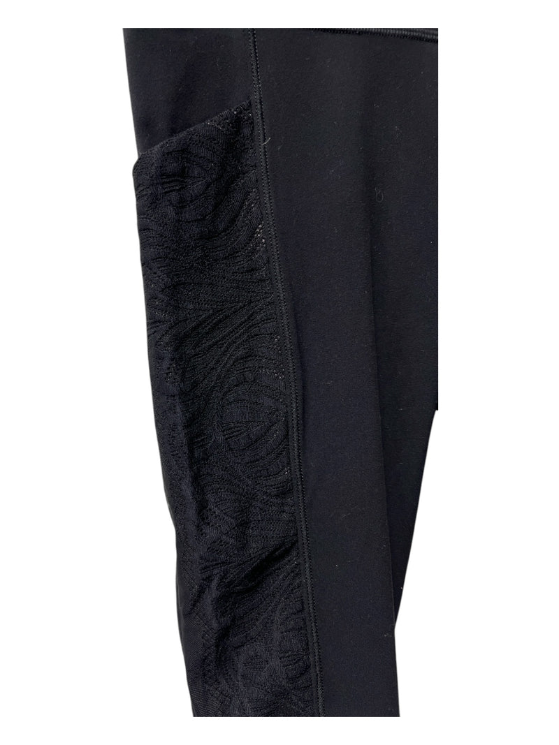 Athleta Size XS Black Poly High Waist Lace Leggings