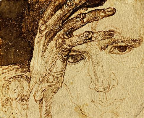 Self Portrait by Pavel Filonov - Hand Painted Oil Painting