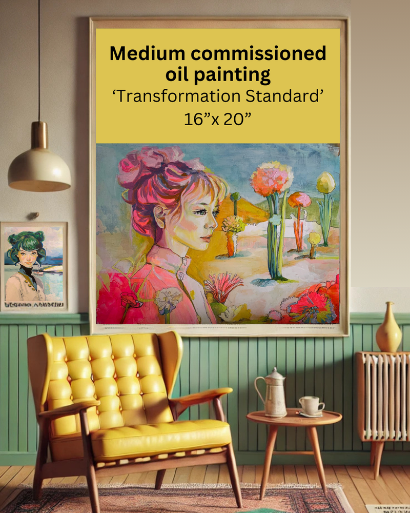 Commission a medium custom Oil Painting - ‘Transformation Standard’