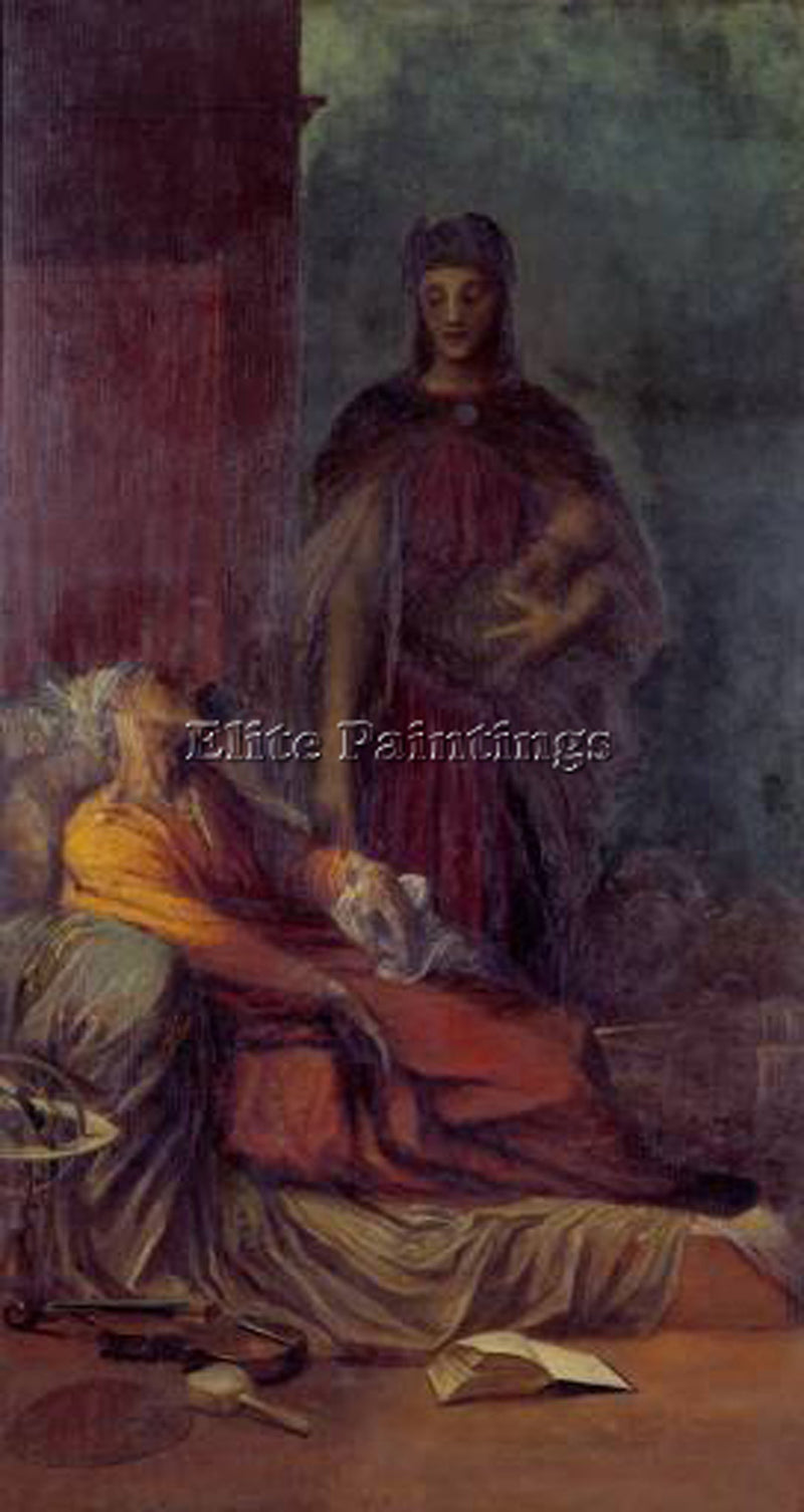 WATTS GEORGE FREDERICK  THE MESSENGER C1884 5 ARTIST PAINTING REPRODUCTION OIL