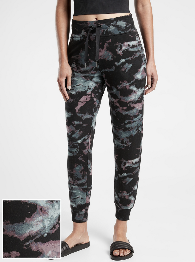 Athleta Marine Black Drawstring Waistband Balance Jogger