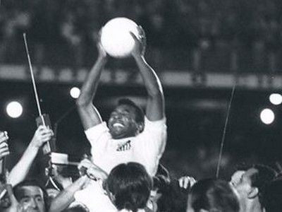Pele WHITE Soccer Jersey SANTOS 1969 thousandth Goals PELÉ - 100% authentic