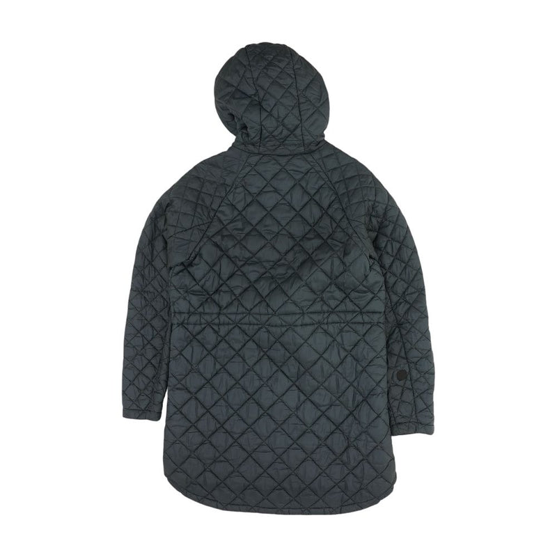 Green Solid Puffer Coat