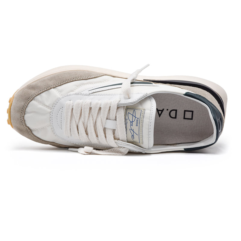 Sneakers Men DATE Athleta Nylon White Green Casual Style