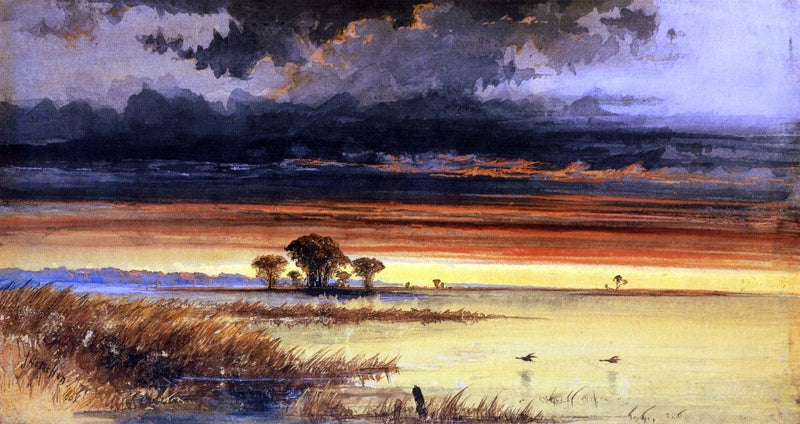 Sunset on the Jersey Flats by James Hamilton - Hand Painted Oil Painting