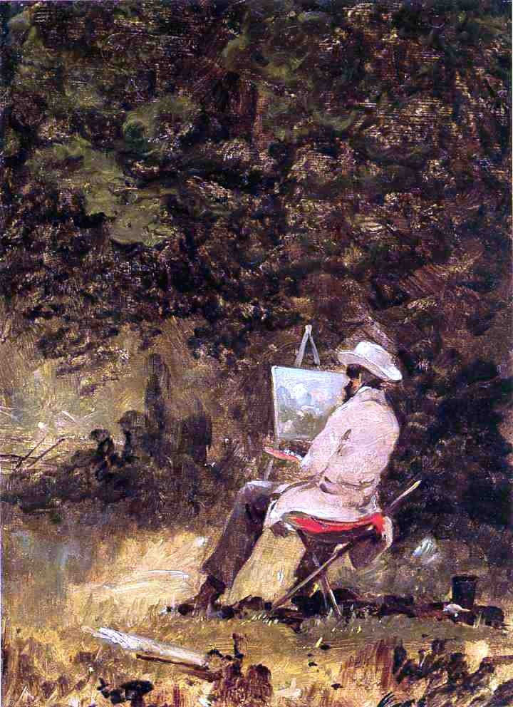Self Portrait (also known as The Artist Sketching) by William Sidney Mount - Hand Painted Oil Painting