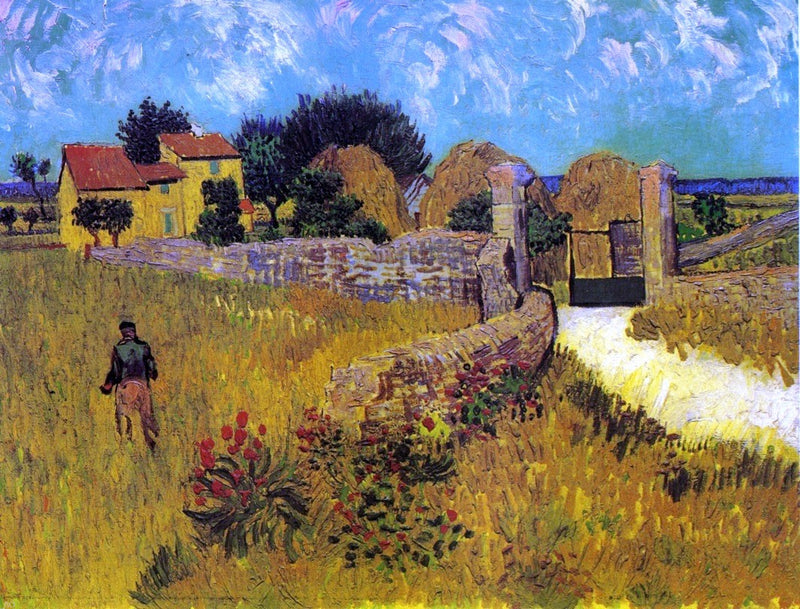 A Farmhouse in Provence by Vincent Van Gogh - Hand Painted Oil Painting