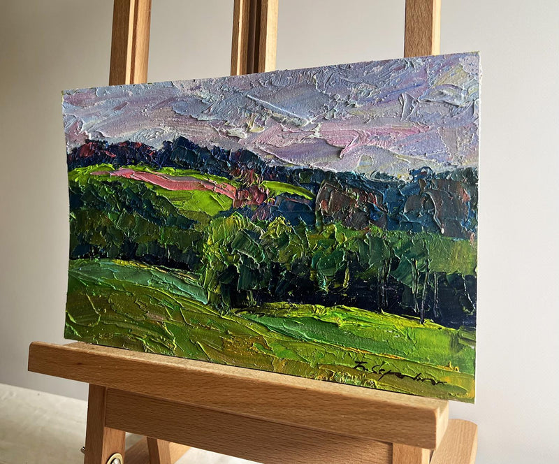 Oil painting Summer meadows and forests Boris Serdyuk