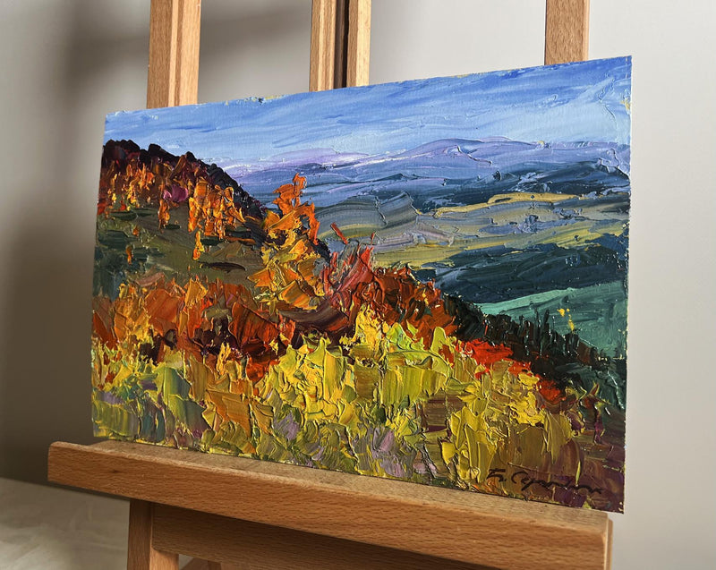 Oil painting Golden Mountain Fields Boris Serdyuk