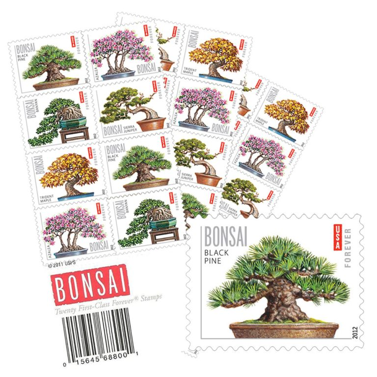 First Class Postage Stamps Bonsai Trees (5 Sheets of 20)