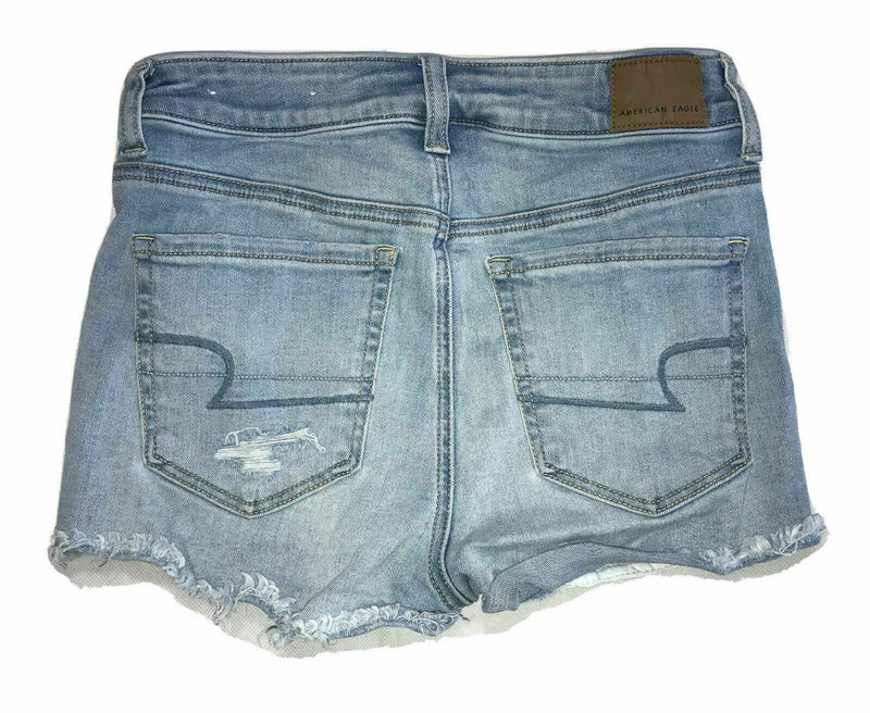 Women's American Eagle Jean Denim Shorts Size 2 Hi-Rise Shortie Next Stretch