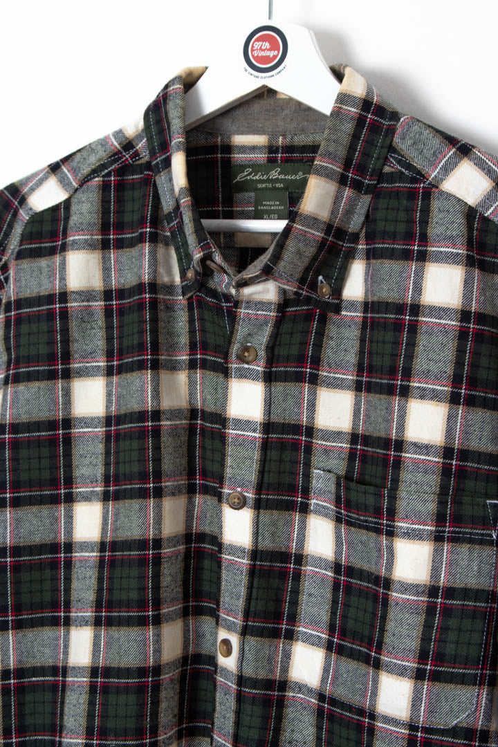 Eddie Bauer Long Sleeve Checkered Overshirt (XL)