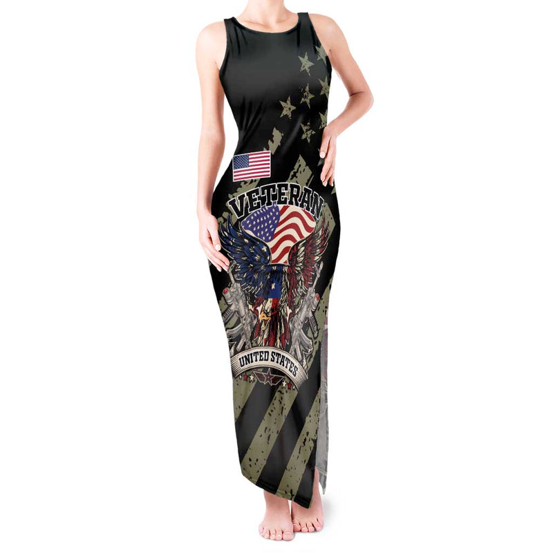 Custom Remembrance Day Tank Maxi Dress American Eagle With USA Flags LT18