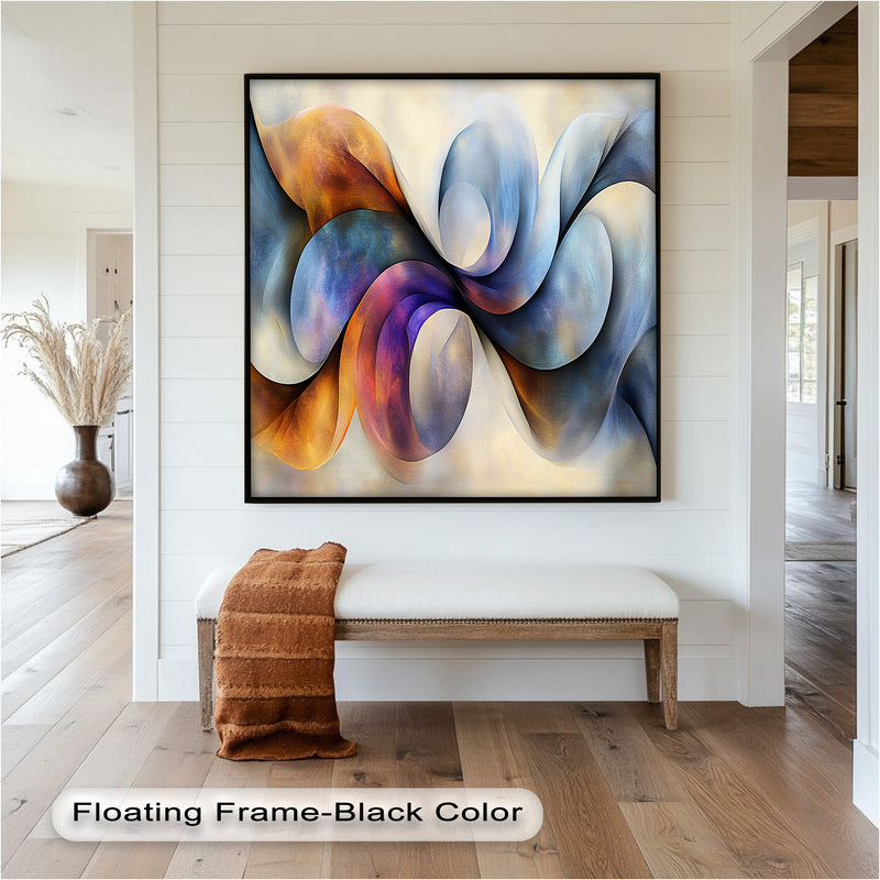 Abstract Swirl Elegance – Modern Flowing Oil Painting