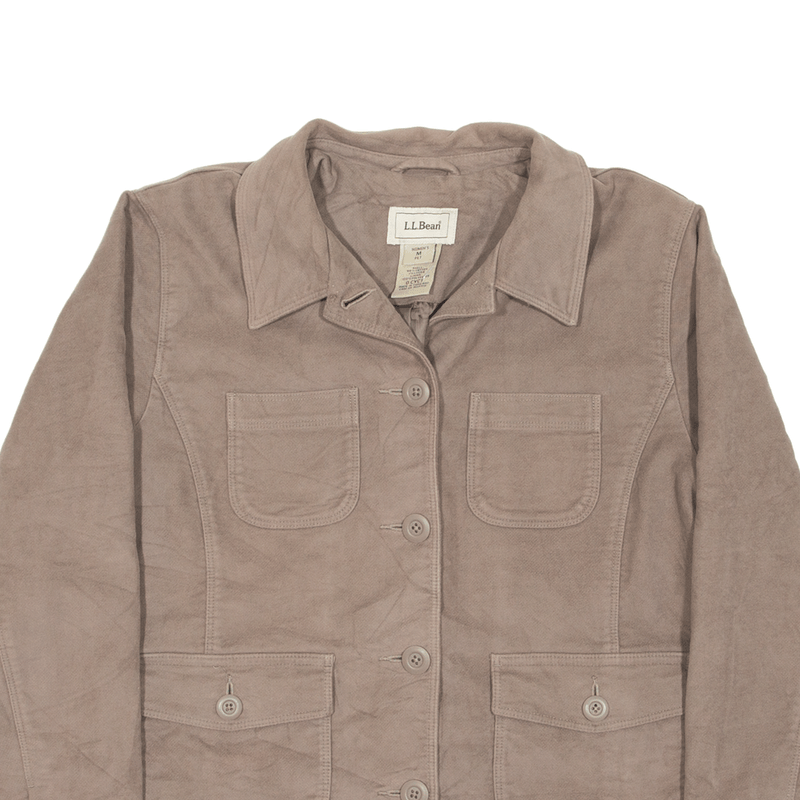 LL BEAN Blazer Velvet Jacket Brown Womens M