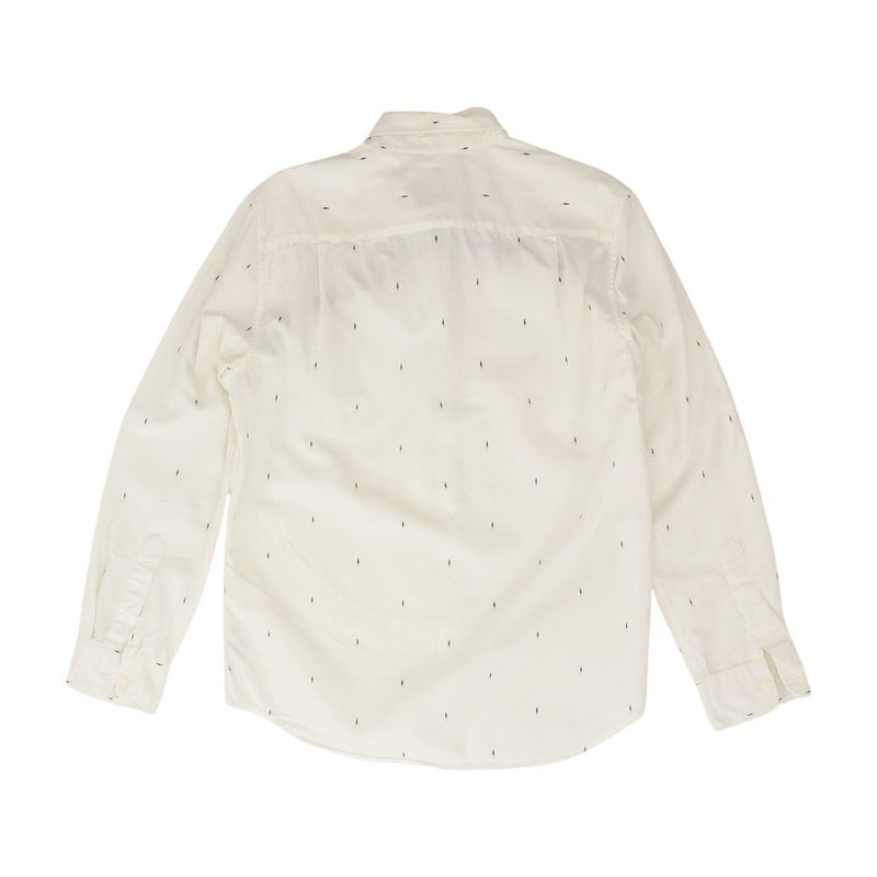 White Misc Long Sleeve Button Down
